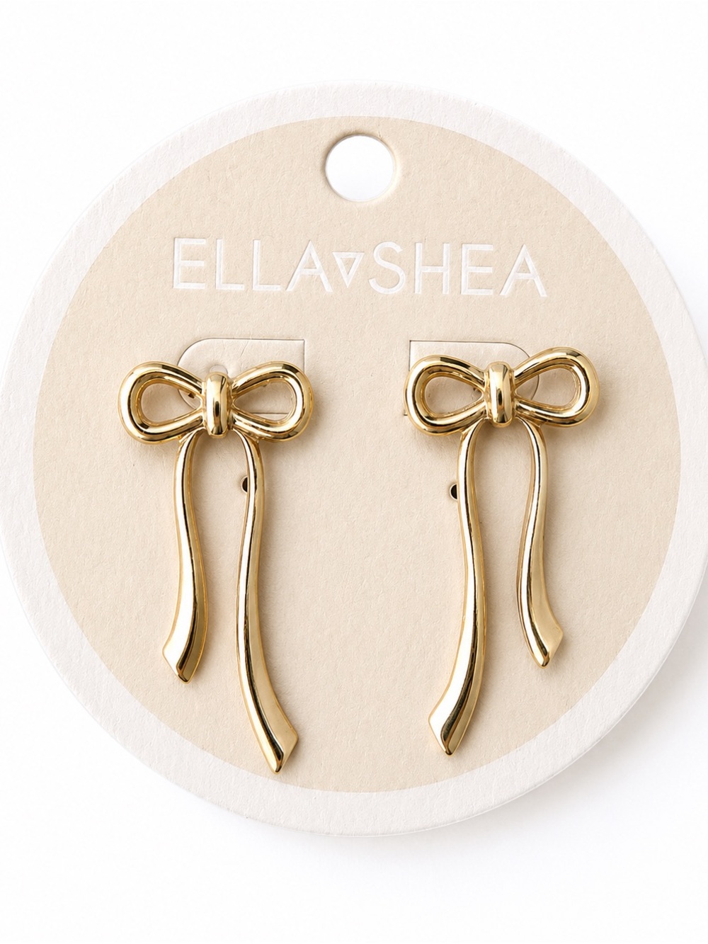 Gold Bow Drop Earrings 🎀✨